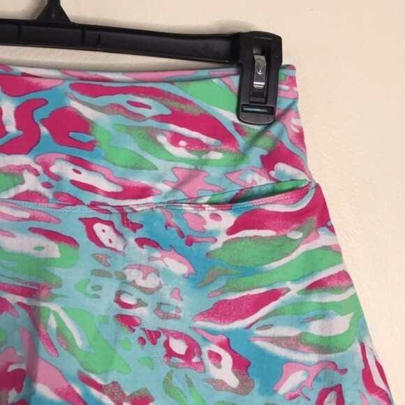 Icikuls Skirt Skort Blue Pink Turquoise Floral tennis golf attire Size Small - Picture 8 of 9